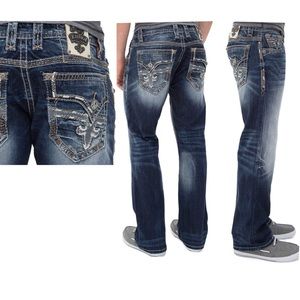 Rock Revival relaxed straight Peavy Mens 36waist Inseam 28.5